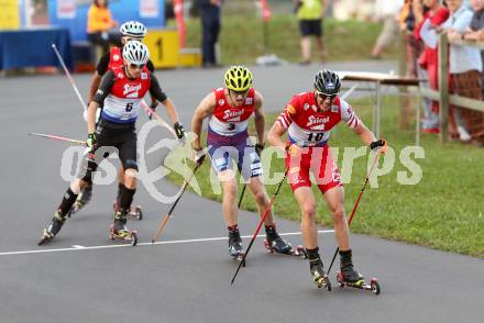 FIS Summer Grand Prix Nordic Combined. Nordische Kombination. Bernhard Gruber (AUT), Haavard Klemetsen (NOR), Terence Weber (GER). Villacher Alpenarena, am 31.8.2016.
Foto: Kuess
---
pressefotos, pressefotografie, kuess, qs, qspictures, sport, bild, bilder, bilddatenbank