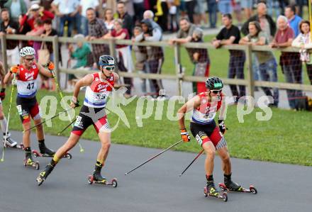 FIS Summer Grand Prix Nordic Combined. Nordische Kombination. Philipp Orter (AUT), Harald Lemmerer (AUT) Mika Vermeulen (AUT) (AUT). Villacher Alpenarena, am 31.8.2016.
Foto: Kuess
---
pressefotos, pressefotografie, kuess, qs, qspictures, sport, bild, bilder, bilddatenbank