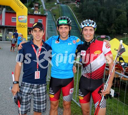 FIS Summer Grand Prix Nordic Combined. Nordische Kombination. Tomaz Druml, Philipp Orter, Thomas Wolfgang Joebstl  (AUT). Villacher Alpenarena, am 31.8.2016.
Foto: Kuess
---
pressefotos, pressefotografie, kuess, qs, qspictures, sport, bild, bilder, bilddatenbank