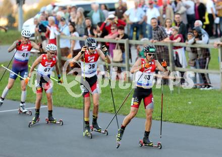 FIS Summer Grand Prix Nordic Combined. Nordische Kombination.  Philipp Orter (AUT), Harald Lemmerer (AUT) Mika Vermeulen (AUT). Villacher Alpenarena, am 31.8.2016.
Foto: Kuess
---
pressefotos, pressefotografie, kuess, qs, qspictures, sport, bild, bilder, bilddatenbank