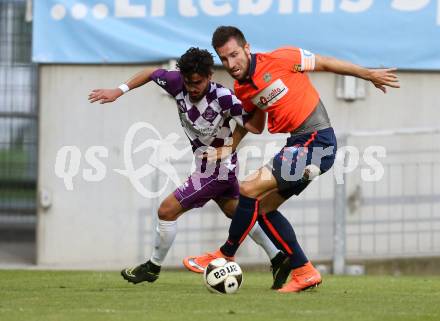 Fussball Regionalliga. SK Austria Klagenfurt gegen Deutschlandsberg.  Burak Yilmaz,  (Klagenfurt), Levin Oparenovic  (Deutschlandsberg). Klagenfurt, am 2.9.2016.
Foto: Kuess
---
pressefotos, pressefotografie, kuess, qs, qspictures, sport, bild, bilder, bilddatenbank