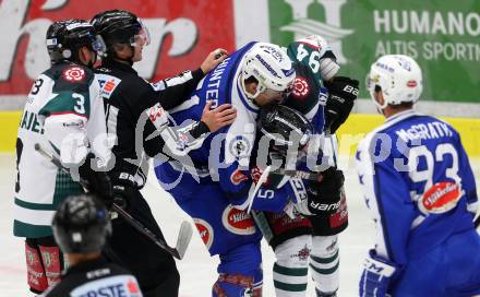 Eishockey testspiel. VSV gegen Starbulls Rosenheim. Eric Hunter, (VSV), Tyler McNeely (Rosenheim). Villach, am 9.9.2016.
Foto: Kuess
---
pressefotos, pressefotografie, kuess, qs, qspictures, sport, bild, bilder, bilddatenbank