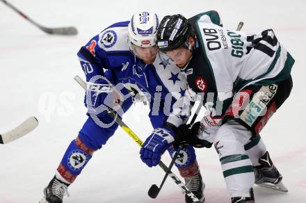 Eishockey testspiel. VSV gegen Starbulls Rosenheim. Brock McBride, (VSV), Greg Gibson (Rosenheim). Villach, am 9.9.2016.
Foto: Kuess
---
pressefotos, pressefotografie, kuess, qs, qspictures, sport, bild, bilder, bilddatenbank