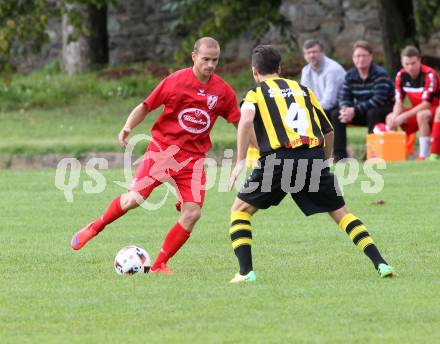 Fussball. 1. Klasse C. HSV gegen Glanegg. Rene Primig  (HSV), Darko Babic (Glanegg). Klagenfurt Lendorf, 17.9.2016,
Foto: Kuess
---
pressefotos, pressefotografie, kuess, qs, qspictures, sport, bild, bilder, bilddatenbank