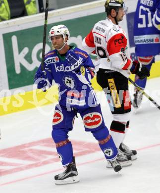 EBEL. Eishockey Bundesliga.  VSV gegen HC Orli Znojmo. Torjubel Evan McGrath, (VSV). Villach, am 18.9.2016.
Foto: Kuess 
---
pressefotos, pressefotografie, kuess, qs, qspictures, sport, bild, bilder, bilddatenbank