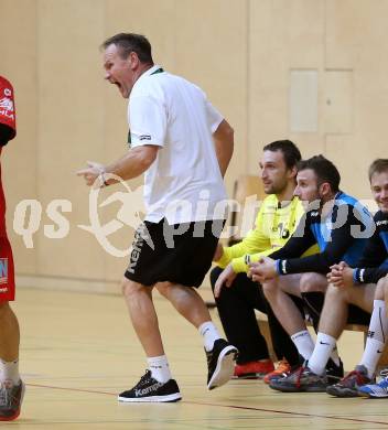 Handball HLA. SC Ferlach gegen HC Hard. Trainer Ivan Vajdl (Ferlach). Ferlach, am 27.9.2016.
Foto: Kuess
---
pressefotos, pressefotografie, kuess, qs, qspictures, sport, bild, bilder, bilddatenbank