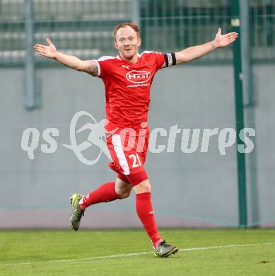 Fussball. Regionallliga. Austria Klagenfurt gegen ATSV Stadl-Paura. Torjubel Dominik Stadlbauer  (Stadl-Paura).  Klagenfurt, 30.9.2016.
Foto: Kuess
---
pressefotos, pressefotografie, kuess, qs, qspictures, sport, bild, bilder, bilddatenbank