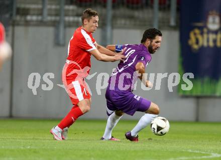 Fussball. Regionallliga. Austria Klagenfurt gegen ATSV Stadl-Paura. Sandro Zakany,  (Austria Klagenfurt), Florin Anitoiu (Stadl-Paura).  Klagenfurt, 30.9.2016.
Foto: Kuess
---
pressefotos, pressefotografie, kuess, qs, qspictures, sport, bild, bilder, bilddatenbank