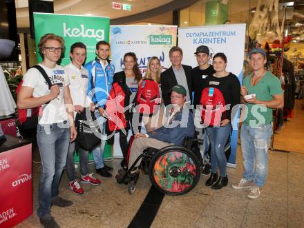 Sportlermeeting. Alexander Gradenegger, Albert Kokaly, Matthias Reiner, Marilena Preiml, Nina Weratschnig, Arno Arthofer, Lukas Paul Kollegger,  Valentina Dreier, Hanno Douschan, Michael Martin Knauder. Klagenfurt, 30.9.2016.
Foto: Kuess 
---
pressefotos, pressefotografie, kuess, qs, qspictures, sport, bild, bilder, bilddatenbank