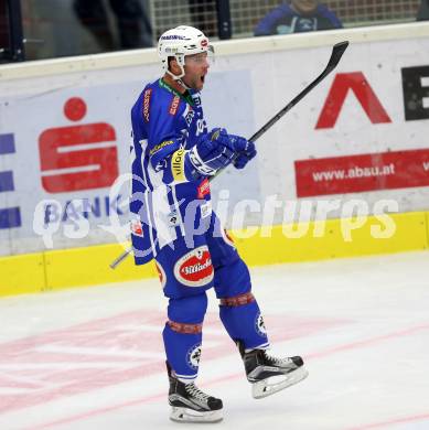 EBEL. Eishockey Bundesliga.  VSV gegen Dornbirner Eishockey Club. Torjubel Evan McGrath (VSV). Villach, am 2.10.2016.
Foto: Kuess 
---
pressefotos, pressefotografie, kuess, qs, qspictures, sport, bild, bilder, bilddatenbank