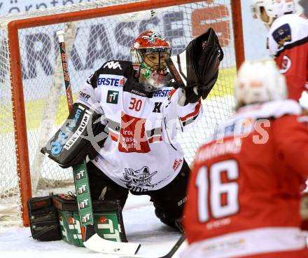 EBEL. Eishockey Bundesliga.  KAC gegen HC TWK Innsbruck. Andy Chiodo (Innsbruck). Klagenfurt, am 2.10.2016.
Foto: Kuess 
---
pressefotos, pressefotografie, kuess, qs, qspictures, sport, bild, bilder, bilddatenbank