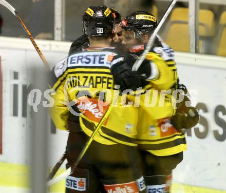 EBEL. Eishockey Bundesliga. KAC gegen 	UPC Vienna Capitals. Torjubel (Vienna). Klagenfurt, am 6.10.2016.
Foto: Kuess

---
pressefotos, pressefotografie, kuess, qs, qspictures, sport, bild, bilder, bilddatenbank