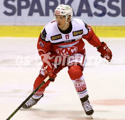 EBEL. Eishockey Bundesliga. KAC gegen 	UPC Vienna Capitals. Manuel Ganahl (KAC). Klagenfurt, am 6.10.2016.
Foto: Kuess

---
pressefotos, pressefotografie, kuess, qs, qspictures, sport, bild, bilder, bilddatenbank