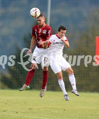 Fussball. Unterliga West. Ludmannsdorf gegen St. Jakob/Ros. Gerfried Einspieler (Ludmannsdorf), Marco Koller (St. Jakob). Ludmannsdorf, 9.10.2016.
Foto: Kuess
---
pressefotos, pressefotografie, kuess, qs, qspictures, sport, bild, bilder, bilddatenbank