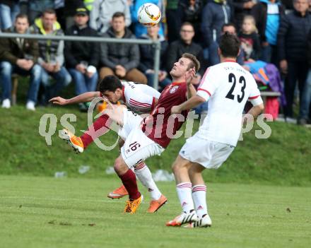 Fussball. Unterliga West. Ludmannsdorf gegen St. Jakob/Ros. Jernej Smukavec (Ludmannsdorf), Manuel Alexander Schuettelkopf (St. Jakob). Ludmannsdorf, 9.10.2016.
Foto: Kuess
---
pressefotos, pressefotografie, kuess, qs, qspictures, sport, bild, bilder, bilddatenbank