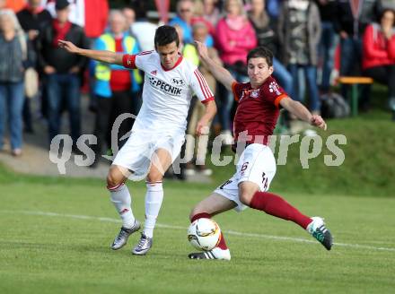 Fussball. Unterliga West. Ludmannsdorf gegen St. Jakob/Ros. Heimo Zwittnigg (Ludmannsdorf), Marco Koller (St. Jakob). Ludmannsdorf, 9.10.2016.
Foto: Kuess
---
pressefotos, pressefotografie, kuess, qs, qspictures, sport, bild, bilder, bilddatenbank