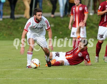 Fussball. Unterliga West. Ludmannsdorf gegen St. Jakob/Ros. Marcel Quantschnig (Ludmannsdorf), Dragan Ovcina (St. Jakob). Ludmannsdorf, 9.10.2016.
Foto: Kuess
---
pressefotos, pressefotografie, kuess, qs, qspictures, sport, bild, bilder, bilddatenbank