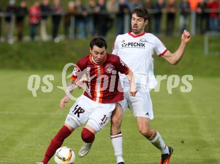 Fussball. Unterliga West. Ludmannsdorf gegen St. Jakob/Ros. Fabio Csyz (Ludmannsdorf), Petar Stojnic (St. Jakob). Ludmannsdorf, 9.10.2016.
Foto: Kuess
---
pressefotos, pressefotografie, kuess, qs, qspictures, sport, bild, bilder, bilddatenbank