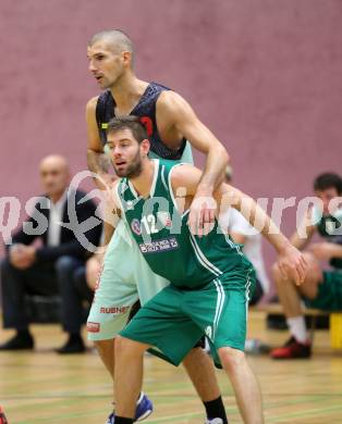 Basketball 2. Bundesliga. GD 1. Runde. Villach Raiders gegen KOS Celovec.  Ales Primc, (Villach), Christian Erschen  (KOS). Villach, am 9.10.2016.
Foto: Kuess
---
pressefotos, pressefotografie, kuess, qs, qspictures, sport, bild, bilder, bilddatenbank