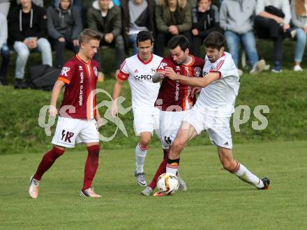 Fussball. Unterliga West. Ludmannsdorf gegen St. Jakob/Ros. Julian Hobel, Fabio Csyz (Ludmannsdorf), Petar Stojnic, Marco Koller (St. Jakob). Ludmannsdorf, 9.10.2016.
Foto: Kuess
---
pressefotos, pressefotografie, kuess, qs, qspictures, sport, bild, bilder, bilddatenbank