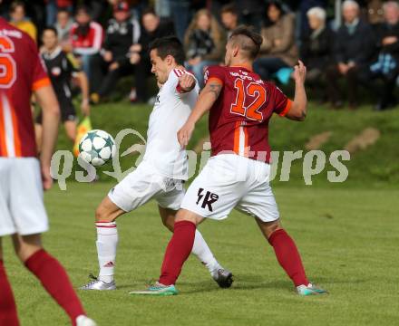 Fussball. Unterliga West. Ludmannsdorf gegen St. Jakob/Ros. Gerfried Einspieler (Ludmannsdorf), Marco Koller (St. Jakob). Ludmannsdorf, 9.10.2016.
Foto: Kuess
---
pressefotos, pressefotografie, kuess, qs, qspictures, sport, bild, bilder, bilddatenbank