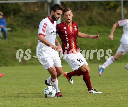 Fussball. Unterliga West. Ludmannsdorf gegen St. Jakob/Ros. Marcel Quantschnig (Ludmannsdorf), Dragan Ovcina (St. Jakob). Ludmannsdorf, 9.10.2016.
Foto: Kuess
---
pressefotos, pressefotografie, kuess, qs, qspictures, sport, bild, bilder, bilddatenbank