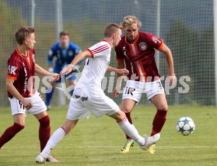 Fussball. Unterliga West. Ludmannsdorf gegen St. Jakob/Ros. Julian Hobel, Dejan Smeh (Ludmannsdorf), Thomas Ogradnig (St. Jakob). Ludmannsdorf, 9.10.2016.
Foto: Kuess
---
pressefotos, pressefotografie, kuess, qs, qspictures, sport, bild, bilder, bilddatenbank