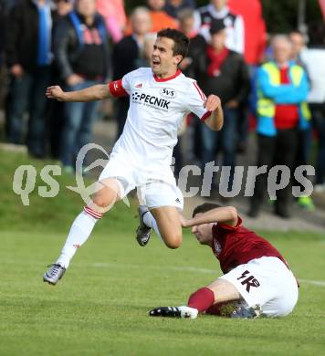 Fussball. Unterliga West. Ludmannsdorf gegen St. Jakob/Ros. Heimo Zwittnigg (Ludmannsdorf), Marco Koller (St. Jakob). Ludmannsdorf, 9.10.2016.
Foto: Kuess
---
pressefotos, pressefotografie, kuess, qs, qspictures, sport, bild, bilder, bilddatenbank