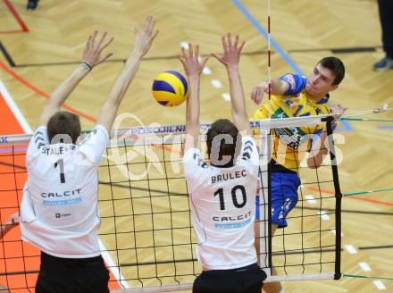 Volleyball MEVZA. SK Posojilnica Aich/Dob gegen Calcit Volleyball Kamnik. Anestis Dalakouras (Aich/Dob). Bleiburg, am 13.10.2016.
Foto: Kuess

---
pressefotos, pressefotografie, kuess, qs, qspictures, sport, bild, bilder, bilddatenbank