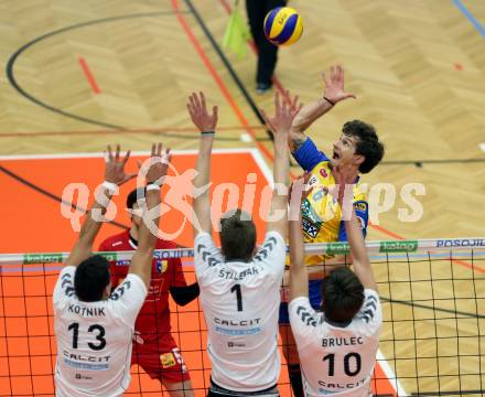 Volleyball MEVZA. SK Posojilnica Aich/Dob gegen Calcit Volleyball Kamnik. Anton Lukas Menner (Aich/Dob). Bleiburg, am 13.10.2016.
Foto: Kuess

---
pressefotos, pressefotografie, kuess, qs, qspictures, sport, bild, bilder, bilddatenbank