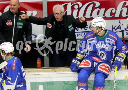 EBEL. Eishockey Bundesliga.  VSV gegen HC TWK Innsbruck Die Haie. Trainer Greg Holst (VSV). Villach, am 14.10.2016.
Foto: Kuess 
---
pressefotos, pressefotografie, kuess, qs, qspictures, sport, bild, bilder, bilddatenbank