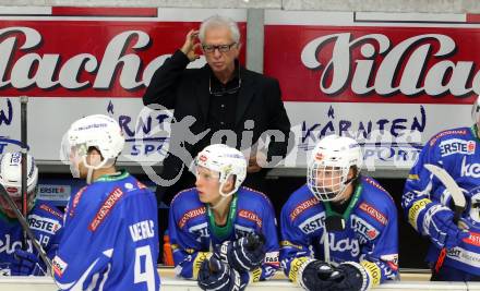 EBEL. Eishockey Bundesliga.  VSV gegen HC TWK Innsbruck Die Haie. Trainer Greg Holst (VSV). Villach, am 14.10.2016.
Foto: Kuess 
---
pressefotos, pressefotografie, kuess, qs, qspictures, sport, bild, bilder, bilddatenbank