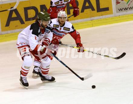 EBEL. Eishockey Bundesliga. KAC gegen 	HCB Suedtirol Alperia. Matthew Neal, (KAC), Nicholas Palmieri  (Bozen). Klagenfurt, am 14.10.2016.
Foto: Kuess

---
pressefotos, pressefotografie, kuess, qs, qspictures, sport, bild, bilder, bilddatenbank