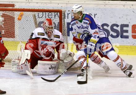 EBEL. Eishockey Bundesliga. KAC gegen VSV. Tomas Duba, (KAC), Miha Verlic  (VSV). Klagenfurt, am 16.10.2016.
Foto: Kuess

---
pressefotos, pressefotografie, kuess, qs, qspictures, sport, bild, bilder, bilddatenbank