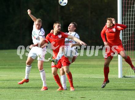 Fussball. Kaerntner Liga. Ferlach Atus gegen Voelkermarkt. Martin Posratschnig, Dejan Kern (Ferlach), Ingo Mailaender, Matthias Maierhofer (Voelkermarkt). Ferlach, 22.10.2016.
Foto: Kuess
---
pressefotos, pressefotografie, kuess, qs, qspictures, sport, bild, bilder, bilddatenbank