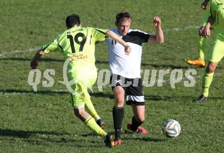 Fussball 2. Klasse E. Haimburg/Diex gegen Frantschach. Fabio Lorenzo Lippnig, (Haimburg/Diex), Patrick Peter Steinbauer (Frantschach). Haimburg, am 23.10.2016.
Foto: Kuess
---
pressefotos, pressefotografie, kuess, qs, qspictures, sport, bild, bilder, bilddatenbank