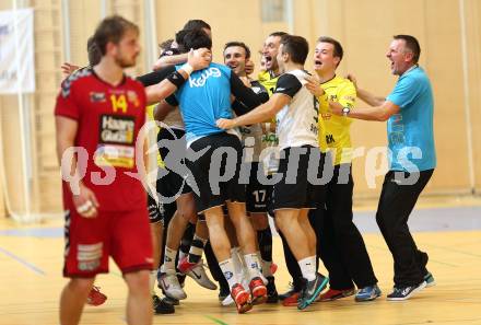 Handball HLA. SC Ferlach gegen Moser Medical UHK Krems. Jubel (Ferlach). Ferlach, am 25.10.2016.
Foto: Kuess

---
pressefotos, pressefotografie, kuess, qs, qspictures, sport, bild, bilder, bilddatenbank