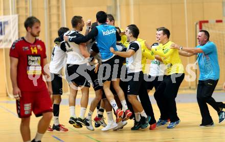 Handball HLA. SC Ferlach gegen Moser Medical UHK Krems. Jubel (Ferlach). Ferlach, am 25.10.2016.
Foto: Kuess

---
pressefotos, pressefotografie, kuess, qs, qspictures, sport, bild, bilder, bilddatenbank