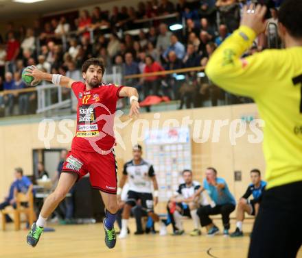 Handball HLA. SC Ferlach gegen Moser Medical UHK Krems. Tobias Schopf (Krems). Ferlach, am 25.10.2016.
Foto: Kuess

---
pressefotos, pressefotografie, kuess, qs, qspictures, sport, bild, bilder, bilddatenbank