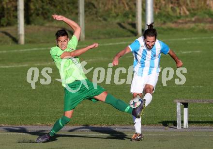 Fussball 2. KLasse D. Moosburg gegen Launsdorf. Lukas Male,  (Moosburg),  Marco Lukas Oraze (Launsdorf). Moosburg, am 22.10.2016.
Foto: Kuess
---
pressefotos, pressefotografie, kuess, qs, qspictures, sport, bild, bilder, bilddatenbank