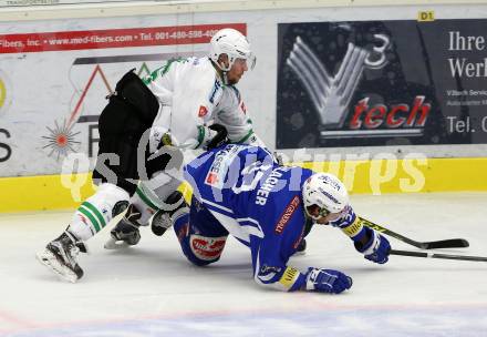 EBEL. Eishockey Bundesliga. VSV gegen	HDD Olimpija Ljubljana. Markus Schlacher, (VSV), Ales Music (Laibach). Villach, am 28.10.2016.
Foto: Kuess

---
pressefotos, pressefotografie, kuess, qs, qspictures, sport, bild, bilder, bilddatenbank