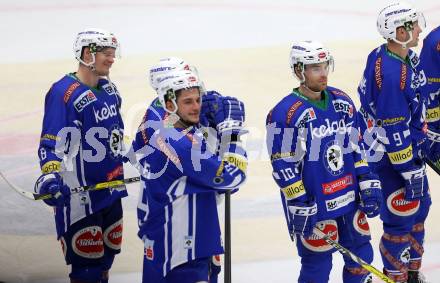 EBEL. Eishockey Bundesliga. VSV gegen	HDD Olimpija Ljubljana. Mikko Jokela, Stefan Bacher, Brock McBride (VSV). Villach, am 28.10.2016.
Foto: Kuess

---
pressefotos, pressefotografie, kuess, qs, qspictures, sport, bild, bilder, bilddatenbank