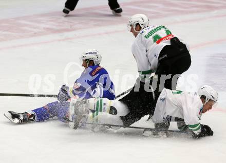 EBEL. Eishockey Bundesliga. VSV gegen	HDD Olimpija Ljubljana. Philipp Pinter, (VSV), Jonathan Harty, Sascha Guimond  (Laibach). Villach, am 28.10.2016.
Foto: Kuess

---
pressefotos, pressefotografie, kuess, qs, qspictures, sport, bild, bilder, bilddatenbank