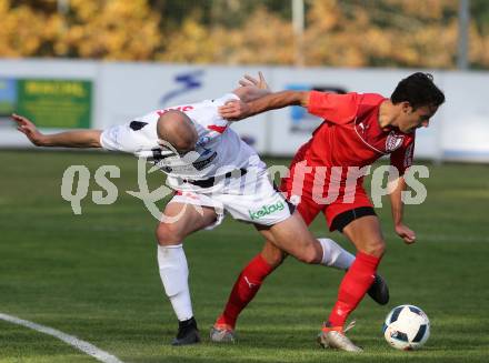 Fussball. Kaerntner Liga. Atus Ferlach gegen SAK. Ernst Golautschnig (Ferlach), Christian Dlopst (SAK). Ferlach, 29.10.2016.
Foto: Kuess
---
pressefotos, pressefotografie, kuess, qs, qspictures, sport, bild, bilder, bilddatenbank