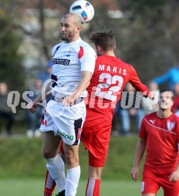 Fussball. Kaerntner Liga. Atus Ferlach gegen SAK. Petar Maric (Ferlach), Christian Dlopst (SAK). Ferlach, 29.10.2016.
Foto: Kuess
---
pressefotos, pressefotografie, kuess, qs, qspictures, sport, bild, bilder, bilddatenbank