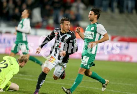 Fussball Bundesliga. RZ Pellets WAC gegen SV Mattersburg. Torjubel Christopher Wernitznig (WAC). Wolfsberg, am 29.10.2016.
Foto: Kuess

---
pressefotos, pressefotografie, kuess, qs, qspictures, sport, bild, bilder, bilddatenbank