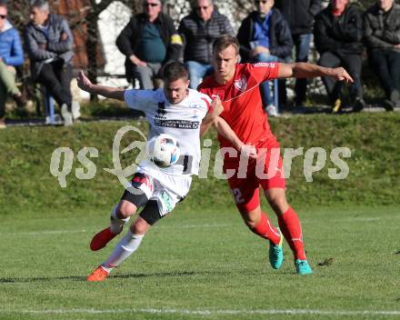 Fussball. Kaerntner Liga. Atus Ferlach gegen SAK. Alexander Krainer,  (Ferlach), Dejan Podbreznik (SAK). Ferlach, 29.10.2016.
Foto: Kuess
---
pressefotos, pressefotografie, kuess, qs, qspictures, sport, bild, bilder, bilddatenbank