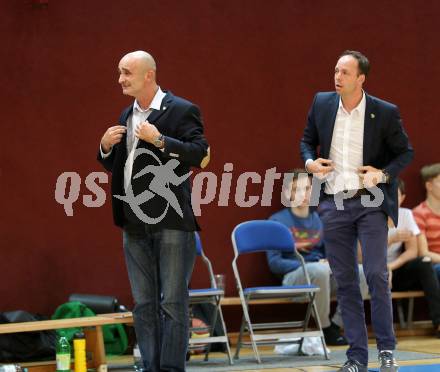 Basketball 2. Bundesliga. GD 4. Runde KOS Celovec gegen Basket Flames.  Trainer Sliskovic Dragan, Stefan Hribar (KOS Celovec),  (Basket Flames). Klagenfurt, am 29.10.2016.
Foto: Kuess
---
pressefotos, pressefotografie, kuess, qs, qspictures, sport, bild, bilder, bilddatenbank