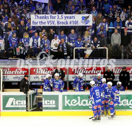 EBEL. Eishockey Bundesliga. VSV gegen	Fehervar AV 19. Fans (VSV). Villach, am 30.10.2016.
Foto: Kuess

---
pressefotos, pressefotografie, kuess, qs, qspictures, sport, bild, bilder, bilddatenbank