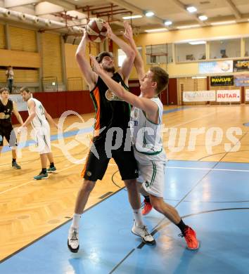 Basketball 2. Bundesliga. GD 4. Runde KOS Celovec gegen Basket Flames.  Smrtnik Andi (KOS Celovec), Kutschera Matthias (Basket Flames). Klagenfurt, am 29.10.2016.
Foto: Kuess
---
pressefotos, pressefotografie, kuess, qs, qspictures, sport, bild, bilder, bilddatenbank